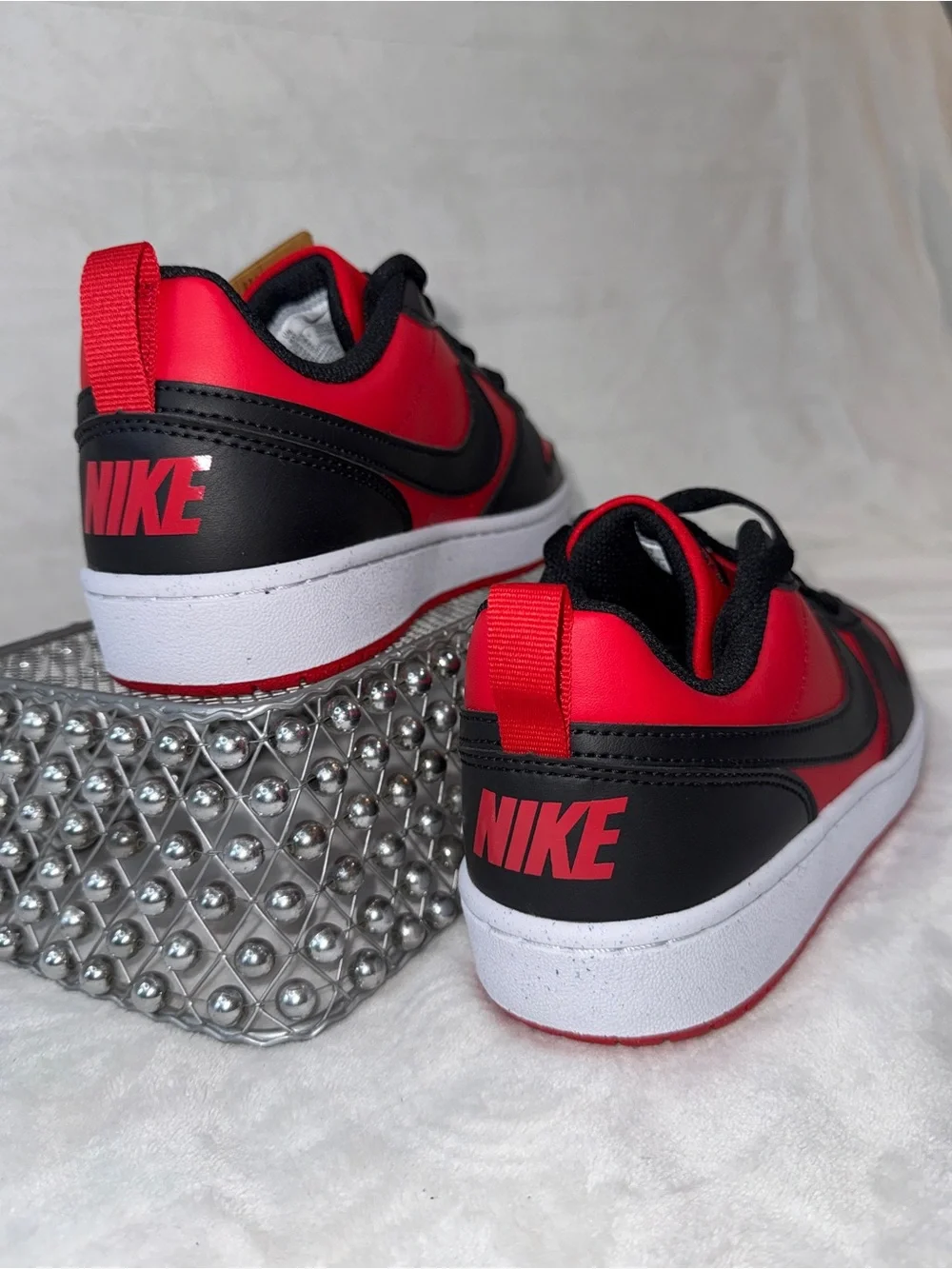 🔥Nike Court Borough Low Recraft Red/Black Youth 6Y Women’s 7.5 DV5456-600🔥